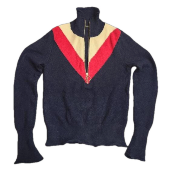 Zara knit half zip up sweater size Medium red - Picture 1 of 12